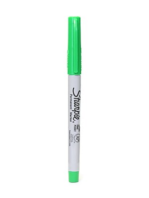 Green Ink 37114 Sharpie Permanent Marker Ultra Fine Point Pack of 5